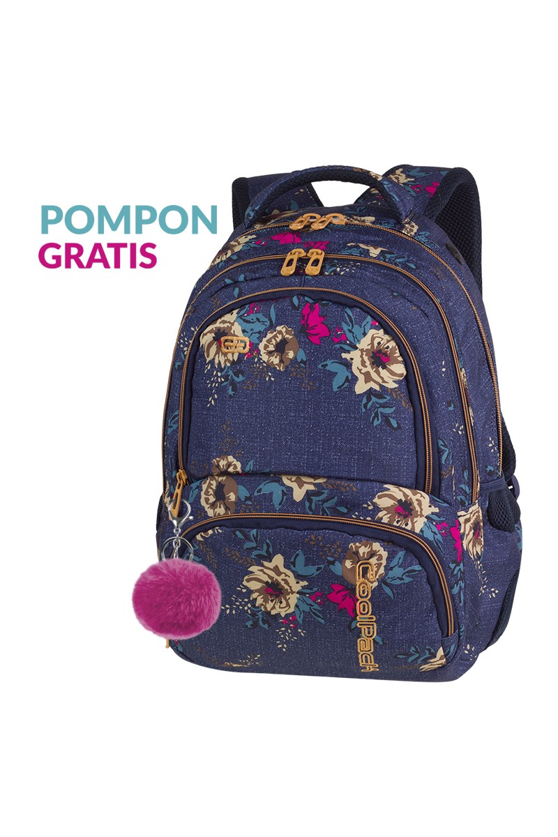 Plecak Spiner Blue Denim Flowers