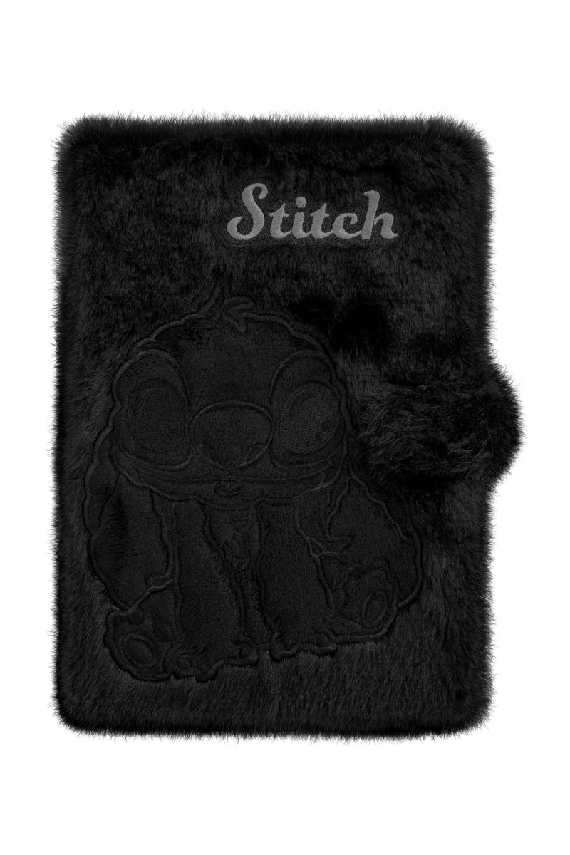Notebook Zeszyt A5 Stitch Disney Fluffy Black